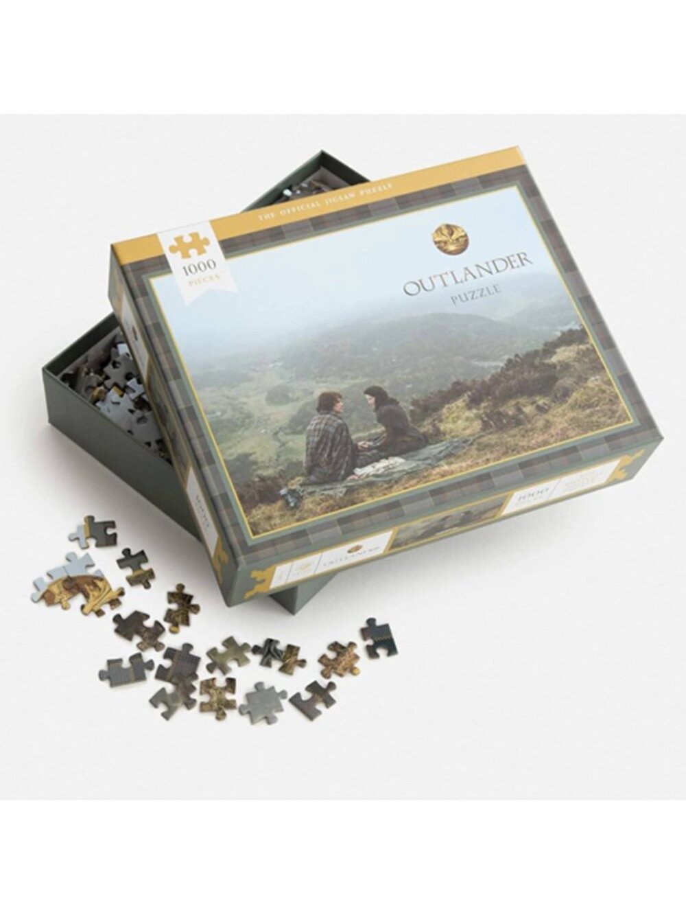Outlander Starz 1000-Piece Puzzle Claire & Jamie Fraser S1-8 Complete & Counted